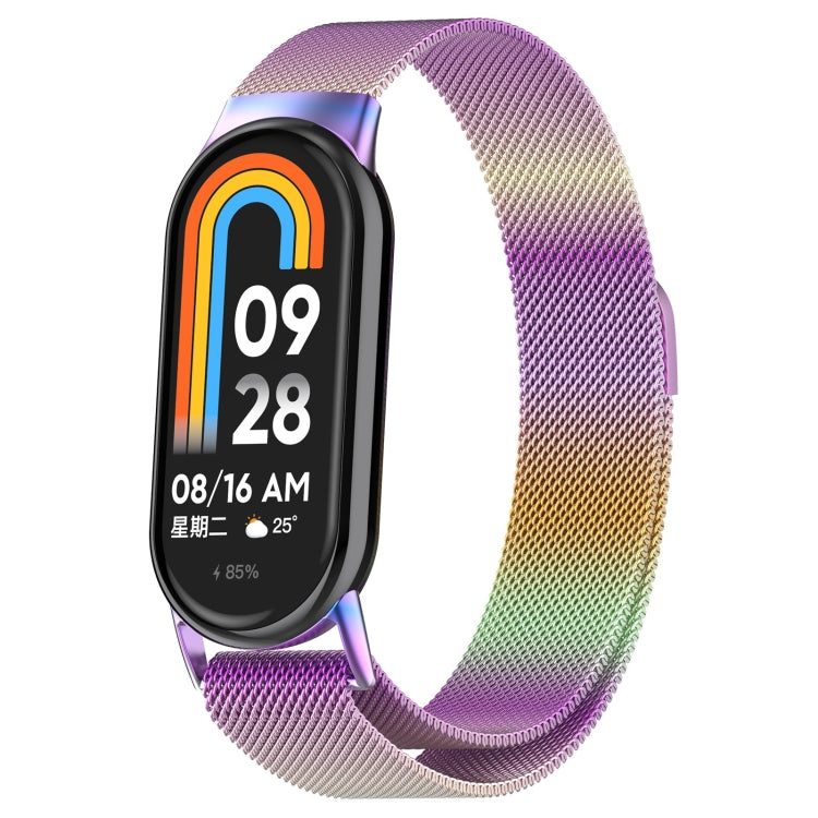 For Xiaomi Mi Band 8 Milanese Metal Watch Band(Colorful) - Smart Wear by PMC Jewellery | Online Shopping South Africa | PMC Jewellery