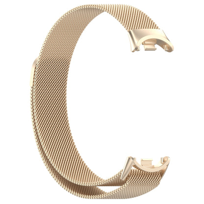 For Xiaomi Mi Band 8 Milanese Metal Watch Band(Champagne Color) - Smart Wear by PMC Jewellery | Online Shopping South Africa | PMC Jewellery