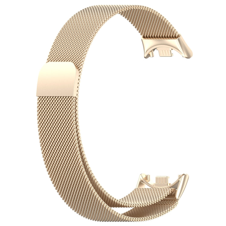 For Xiaomi Mi Band 8 Milanese Metal Watch Band(Champagne Color) - Smart Wear by PMC Jewellery | Online Shopping South Africa | PMC Jewellery