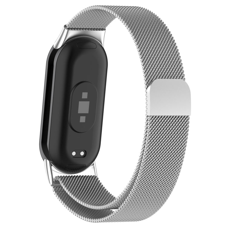 For Xiaomi Mi Band 8 Milanese Metal Watch Band(Silver) - Smart Wear by PMC Jewellery | Online Shopping South Africa | PMC Jewellery