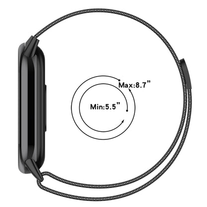 For Xiaomi Mi Band 8 Milanese Metal Watch Band(Space Grey) - Smart Wear by PMC Jewellery | Online Shopping South Africa | PMC Jewellery