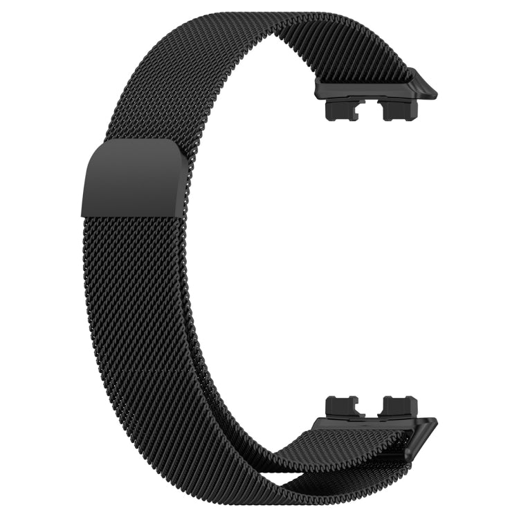 For Huawei Band 8 Milanese Metal Watch Band(Black) - Smart Wear by PMC Jewellery | Online Shopping South Africa | PMC Jewellery