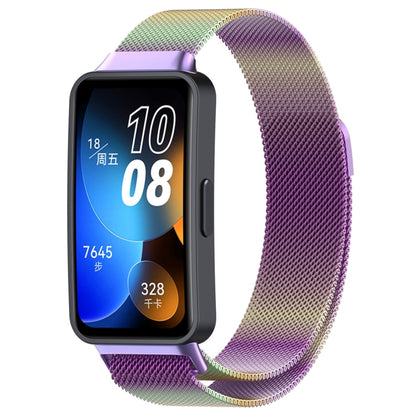 For Huawei Band 8 Milanese Metal Watch Band(Colorful) - Smart Wear by PMC Jewellery | Online Shopping South Africa | PMC Jewellery