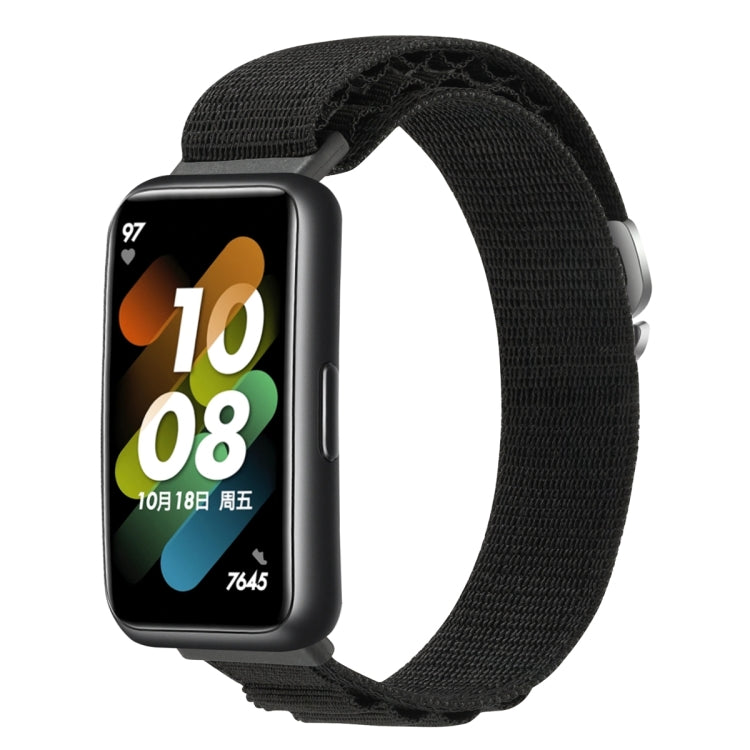 For Huawei Band 7 Loop Nylon Watch Band(Black) - Smart Wear by PMC TechLife | Online Shopping South Africa | PMC TechLife