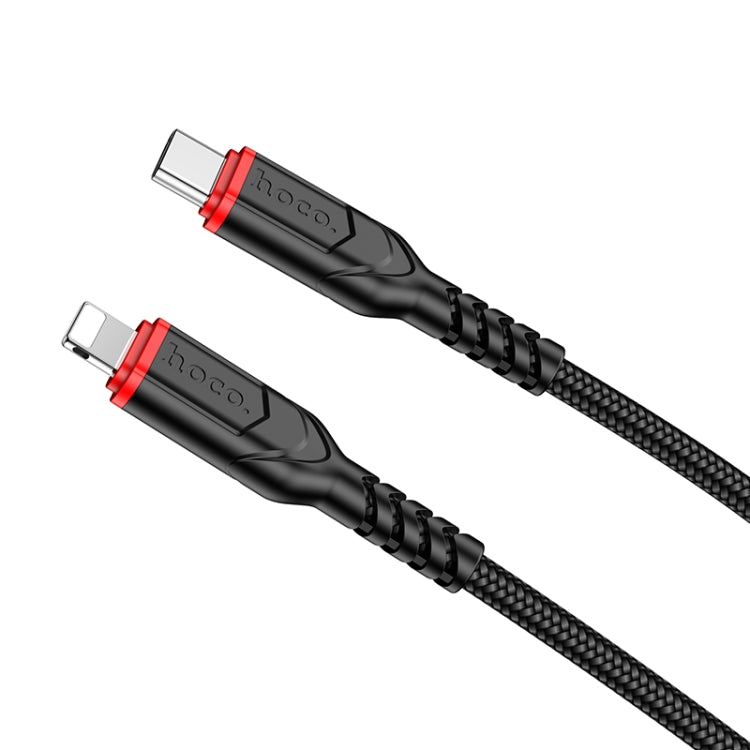 hoco X59 Victory PD 20W USB-C / Type-C to 8 Pin Charging Data Dable, Length:1m(Black) - 2 in 1 Cable by hoco | Online Shopping South Africa | PMC Jewellery