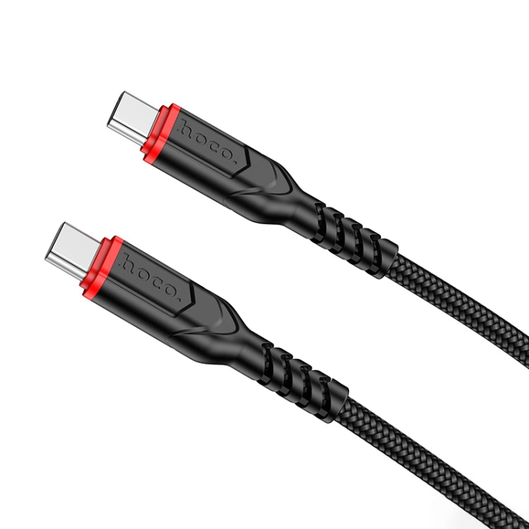 hoco X59 Victory 60W USB-C / Type-C to USB-C / Type-C Charging Data Dable, Length:1m(Black) - USB-C & Type-C Cable by hoco | Online Shopping South Africa | PMC Jewellery