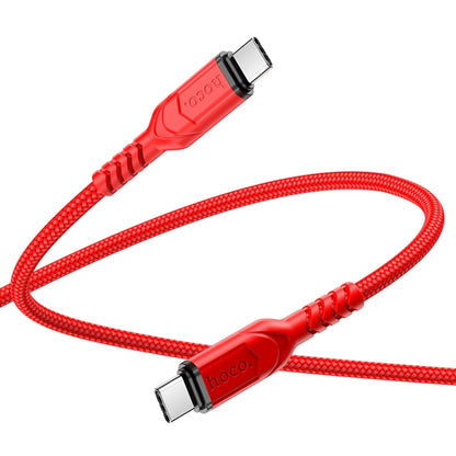 hoco X59 Victory 60W USB-C / Type-C to USB-C / Type-C Charging Data Dable, Length:1m(Red) - USB-C & Type-C Cable by hoco | Online Shopping South Africa | PMC Jewellery