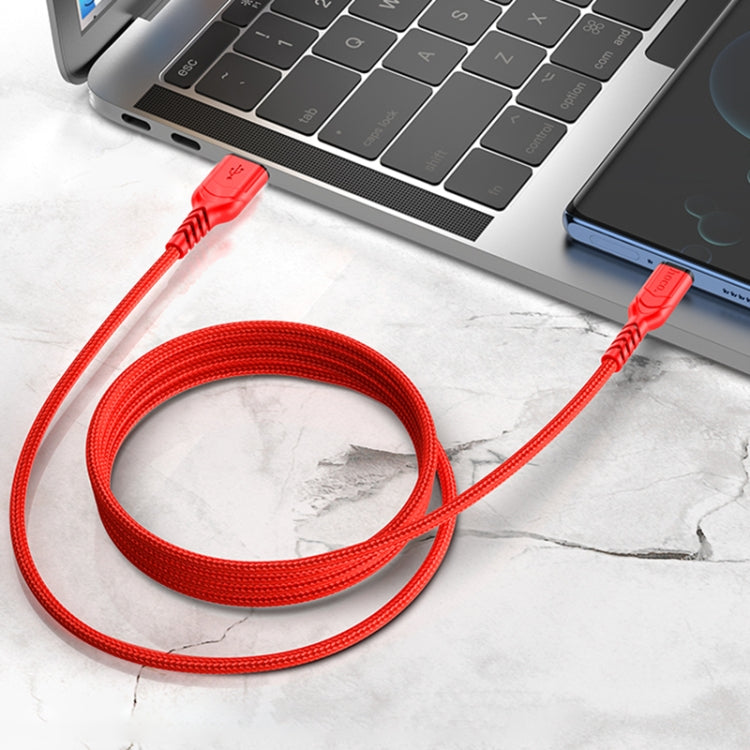 hoco X59 Victory 3A USB to USB-C / Type-C Charging Data Dable, Length:2m(Red) - USB-C & Type-C Cable by hoco | Online Shopping South Africa | PMC Jewellery