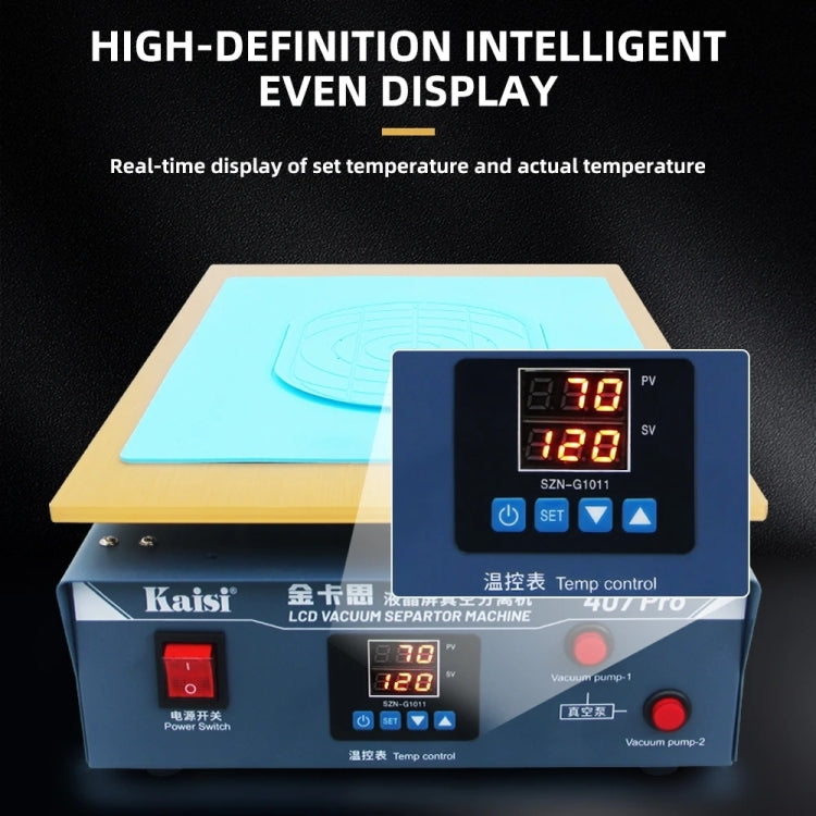 Kaisi 407 Pro 17 inch Dual Vacuum Pump LCD Screen Separator Machine(EU Plug) - free shipping - PMC TechLife - Order now!