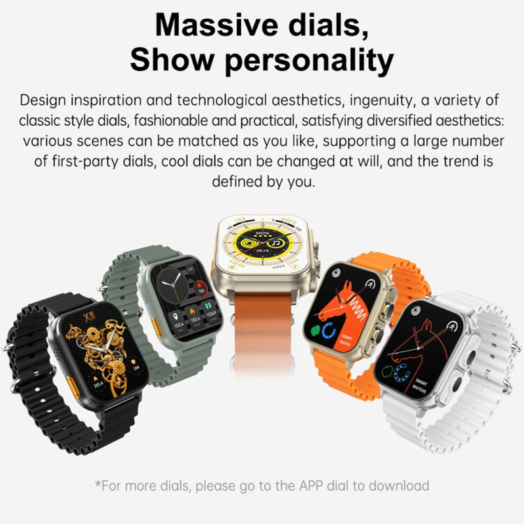 N22 2 in 1 1.96 inch HD Display Sport Bluetooth Call Earphone Smart Watch(Orange) - Smart Wear by PMC TechLife | Online Shopping South Africa | PMC TechLife