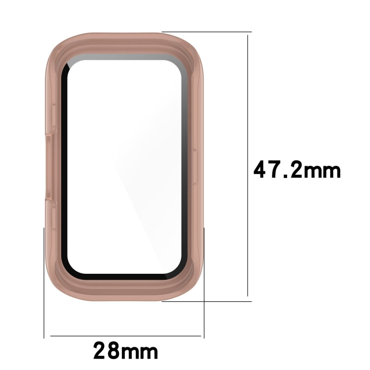 For Keep Band B3 PC + Tempered Glass Film Integrated Watch Protective Case(Ivory White) - Smart Wear by PMC TechLife | Online Shopping South Africa | PMC TechLife