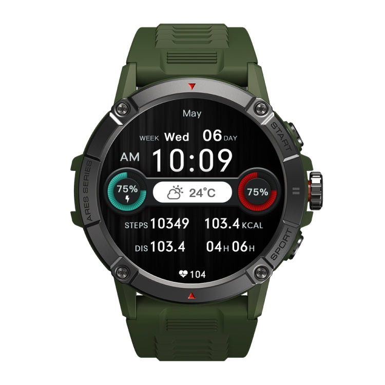 Zeblaze Ares 3 1.52 inch IPS Screen Smart Watch Supports Health Monitoring / Voice Calls(Wild Green) - Smart Watches by Zeblaze | Online Shopping South Africa | PMC Jewellery | Buy Now Pay Later Mobicred