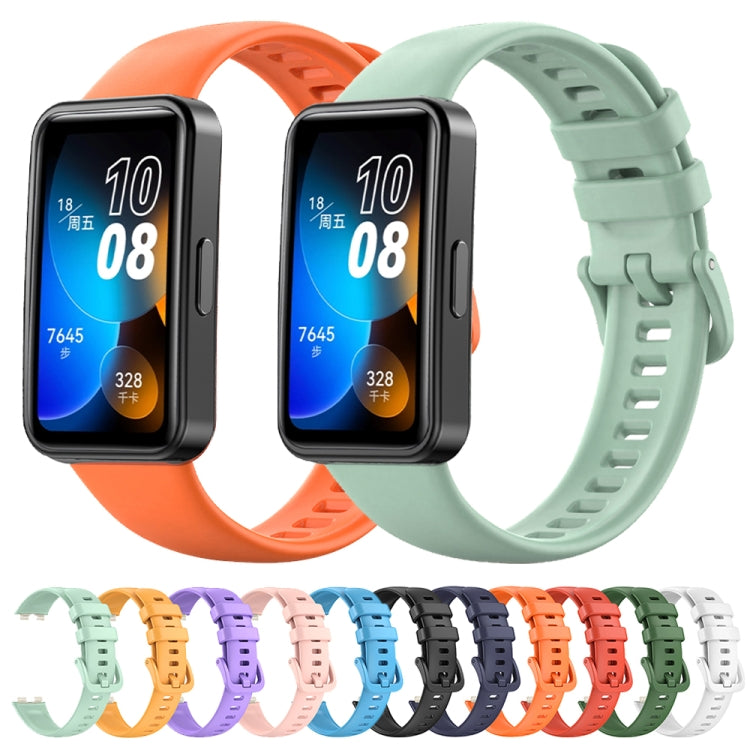For Huawei Band 8 16mm Solid Color Silicone Replacement Watch Band(Dark Green) - Watch Bands by PMC TechLife | Online Shopping South Africa | PMC TechLife