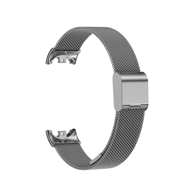 For Xiaomi Mi Band 8 Milanese Buckle Metal Watch Band(Grey) - Watch Bands by PMC Jewellery | Online Shopping South Africa | PMC Jewellery