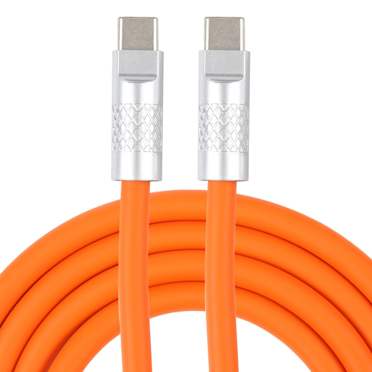 Mech Series 120W USB-C / Type-C to USB-C / Type-C Metal Plug Silicone Fast Charging Data Cable, Length: 1.2m(Orange) - USB-C & Type-C Cable by PMC Jewellery | Online Shopping South Africa | PMC Jewellery