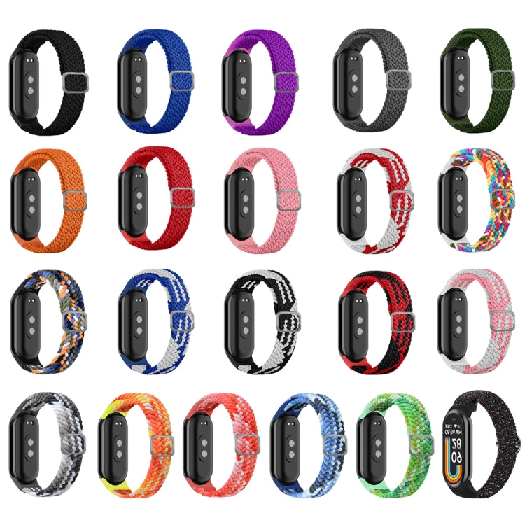 For Xiaomi Mi Band 8 Adjustable Nylon Braided Elasticity Watch Band(Red Black) -  by PMC TechLife | Online Shopping South Africa | PMC TechLife