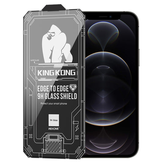 For iPhone 12 Pro WK WTP-066 King Kong Vacha 9D Curved HD Tempered Glass Film(Black) - iPhone 12 / 12 Pro Tempered Glass by WK | Online Shopping South Africa | PMC Jewellery | Buy Now Pay Later Mobicred