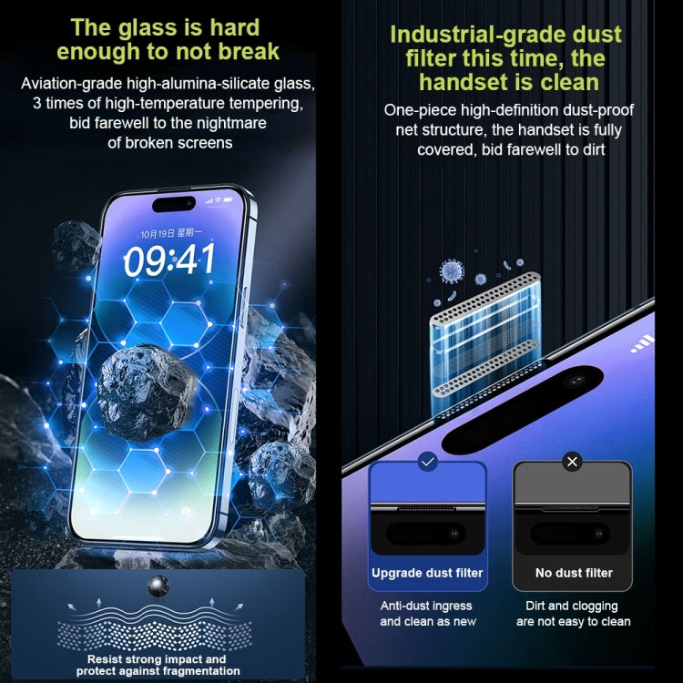 For iPhone 14 Pro Max WK WTP-067 King Kong Vacha 9D Curved Privacy Tempered Glass Film(Black) - iPhone 14 Pro Max Tempered Glass by WK | Online Shopping South Africa | PMC TechLife