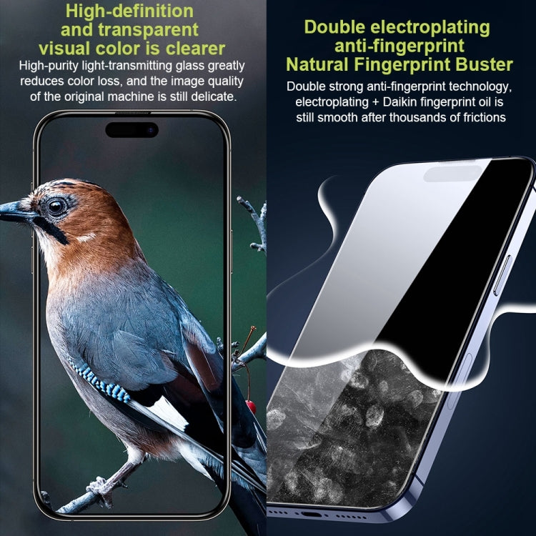 For iPhone 14 Pro Max WK WTP-067 King Kong Vacha 9D Curved Privacy Tempered Glass Film(Black) - iPhone 14 Pro Max Tempered Glass by WK | Online Shopping South Africa | PMC TechLife