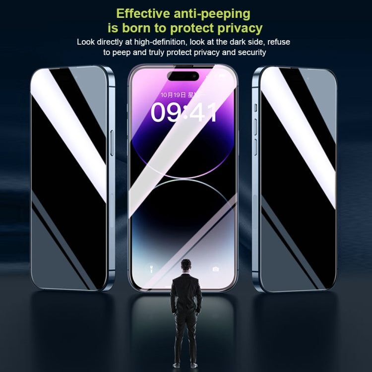 For iPhone 14 Pro Max WK WTP-067 King Kong Vacha 9D Curved Privacy Tempered Glass Film(Black) - iPhone 14 Pro Max Tempered Glass by WK | Online Shopping South Africa | PMC TechLife