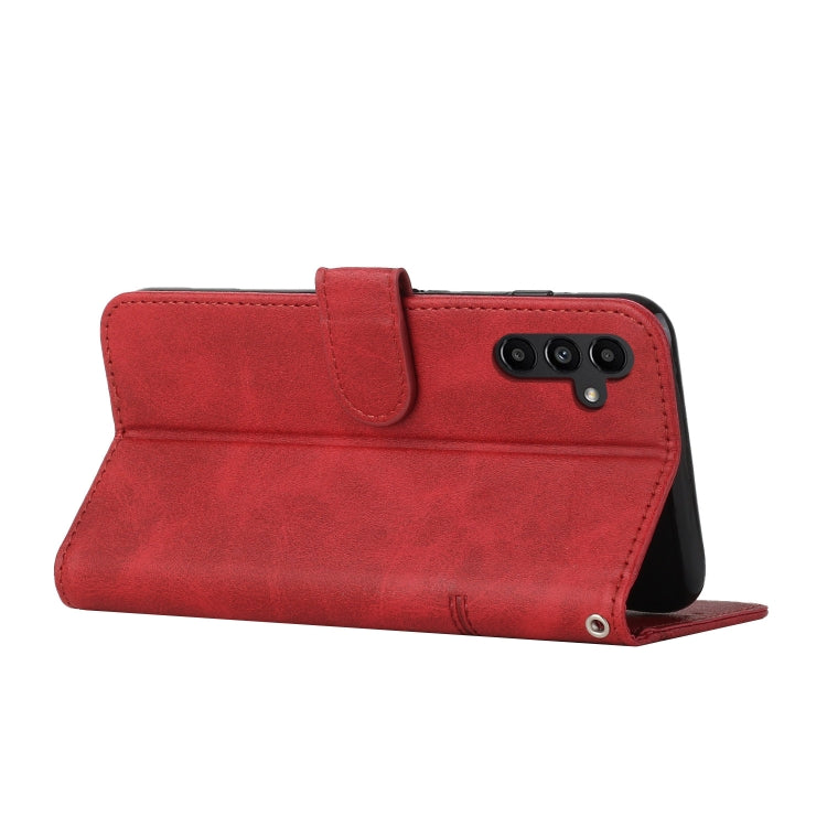For Samsung Galaxy A24 4G Stitching Calf Texture Buckle Leather Phone Case(Red) - free shipping - PMC TechLife - Order now!