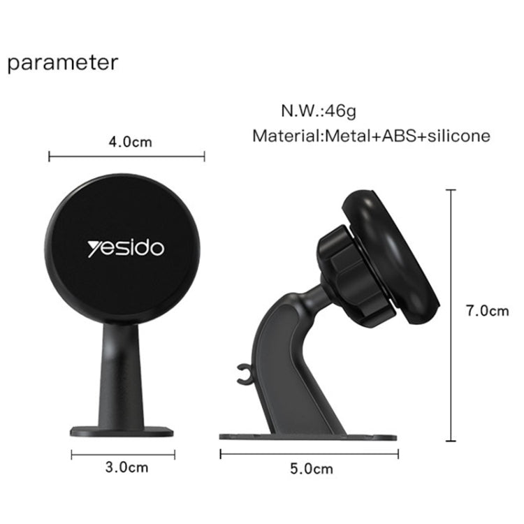 Yesido C91 Car Center Console Paste Magsafe Magnetic Phone Tablet Holder(Black) - free shipping - PMC TechLife - Order now!