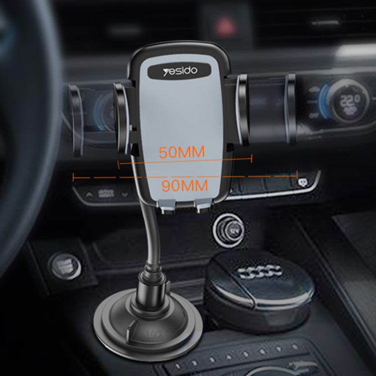 Yesido C112 Universal Car Water Cup Holder Telescopic Hose Phone Holder(Black) - Car Holders by Yesido | Online Shopping South Africa | PMC Jewellery | Buy Now Pay Later Mobicred