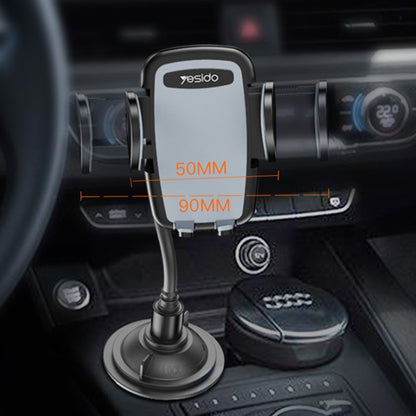 Yesido C112 Universal Car Water Cup Holder Telescopic Hose Phone Holder(Black) - Car Holders by Yesido | Online Shopping South Africa | PMC Jewellery | Buy Now Pay Later Mobicred