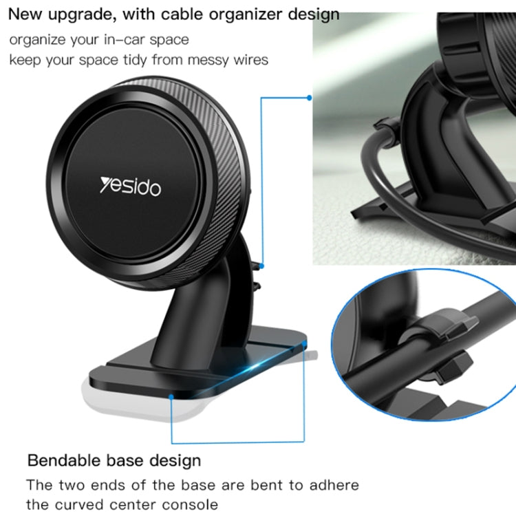 Yesido C60 Car 360 Degree Rotation Magnetic Phone Holder(Black) - Car Holders by Yesido | Online Shopping South Africa | PMC Jewellery