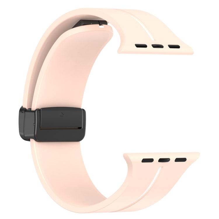 Two Color Folding Buckle Silicone Watch Band For Apple Watch 42mm(Pink+White) -  by PMC TechLife | Online Shopping South Africa | PMC TechLife