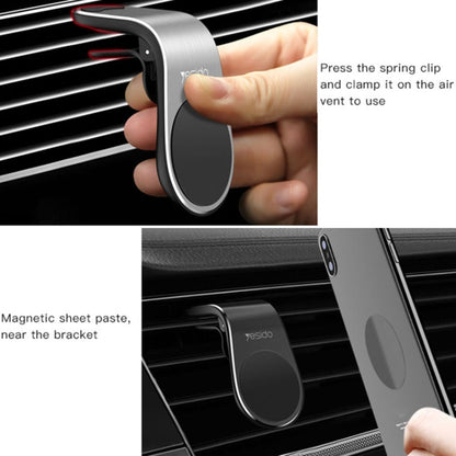 Yesido C64 Car Air Vent Strong Magnetic Phone Holder(Black) - Car Holders by Yesido | Online Shopping South Africa | PMC Jewellery