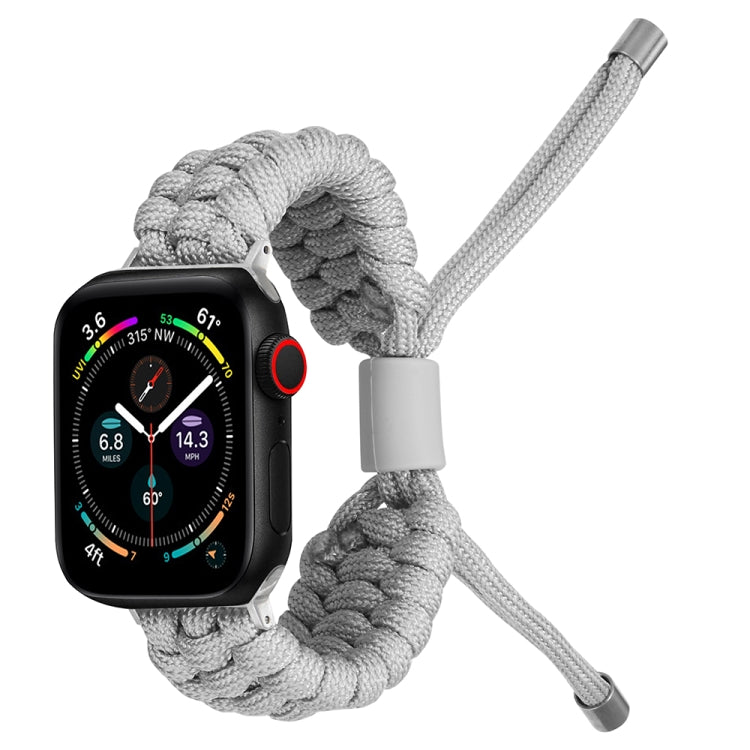 Stretch Plain Silicone Bean Watch Band For Apple Watch 6 44mm(Grey White) -  by PMC TechLife | Online Shopping South Africa | PMC TechLife