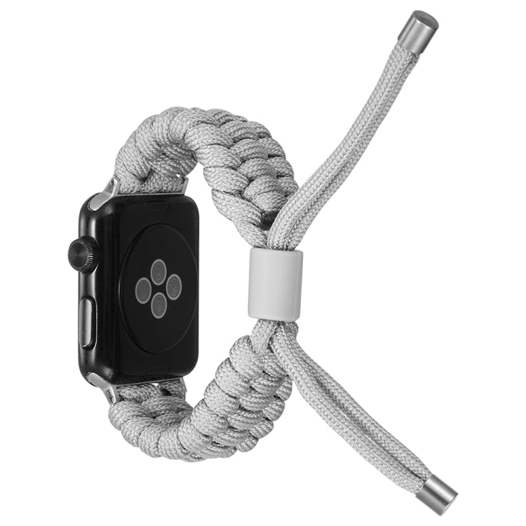 Stretch Plain Silicone Bean Watch Band For Apple Watch 3 42mm(Grey White) -  by PMC TechLife | Online Shopping South Africa | PMC TechLife