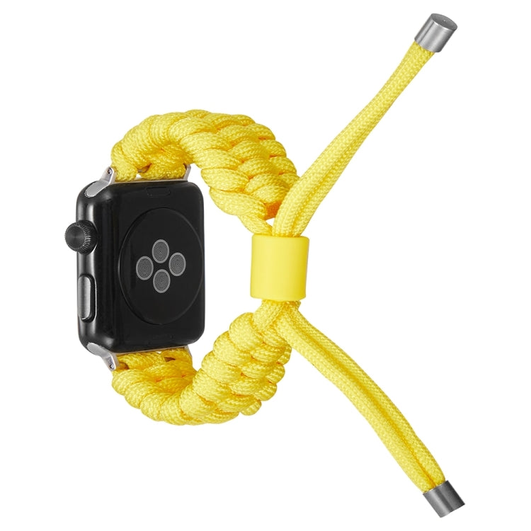 Stretch Plain Silicone Bean Watch Band For Apple Watch 9 45mm(Yellow) - Watch Bands by PMC TechLife | Online Shopping South Africa | PMC TechLife