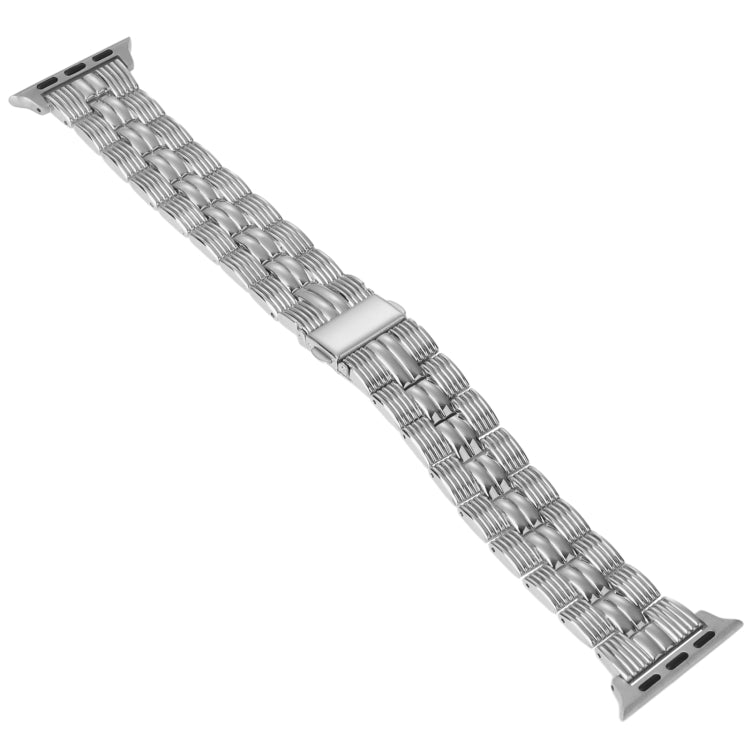 3-Beads Stripe Metal Watch Band For Apple Watch 6 40mm(Silver) -  by PMC TechLife | Online Shopping South Africa | PMC TechLife