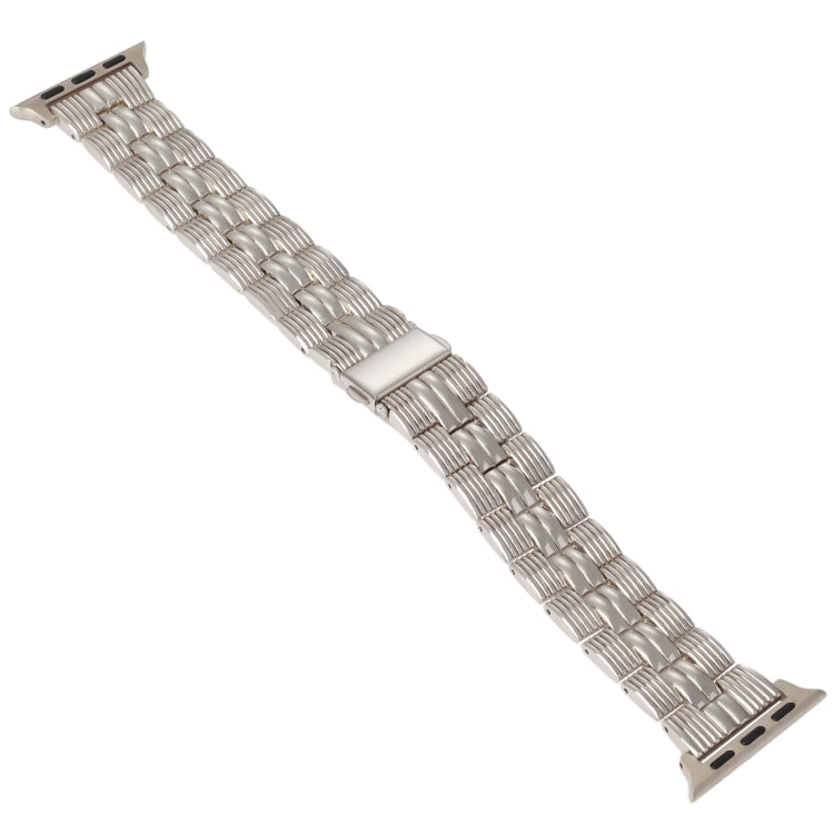 3-Beads Stripe Metal Watch Band For Apple Watch 5 44mm(Starlight) -  by PMC TechLife | Online Shopping South Africa | PMC TechLife