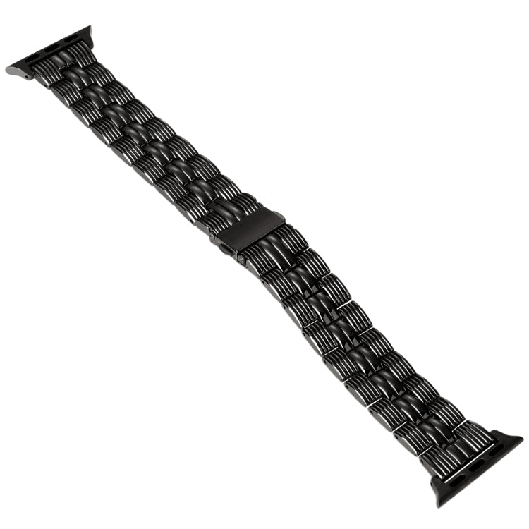3-Beads Stripe Metal Watch Band For Apple Watch 42mm(Black) -  by PMC TechLife | Online Shopping South Africa | PMC TechLife