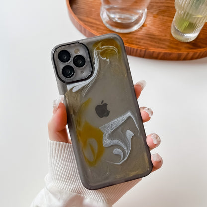 For iPhone 11 Pro Oil Painting Electroplating TPU Phone Case(Grey) - iPhone 11 Pro Cases by PMC Jewellery | Online Shopping South Africa | PMC Jewellery