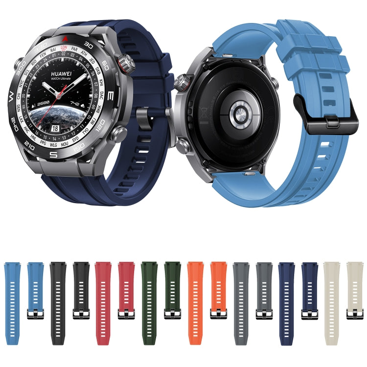 3pcs Longer Style For Huawei Watch Ultimate Silicone Replacement Watch Band(Black) -  by PMC TechLife | Online Shopping South Africa | PMC TechLife