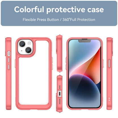 For iPhone 15 Plus Colorful Series Acrylic + TPU Phone Case(Red) - iPhone 15 Plus Cases by PMC Jewellery | Online Shopping South Africa | PMC Jewellery