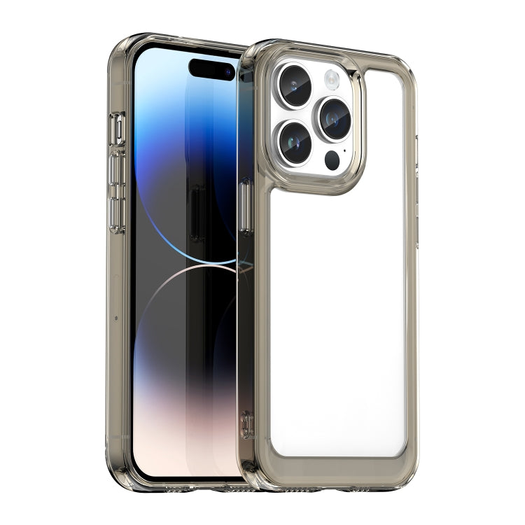 For iPhone 15 Pro Max Colorful Series Acrylic + TPU Phone Case(Transparent Grey) - iPhone 15 Pro Max Cases by PMC Jewellery | Online Shopping South Africa | PMC Jewellery