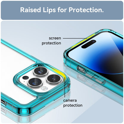 For iPhone 15 Pro Max Colorful Series Acrylic + TPU Phone Case(Transparent Blue) - iPhone 15 Pro Max Cases by PMC Jewellery | Online Shopping South Africa | PMC Jewellery