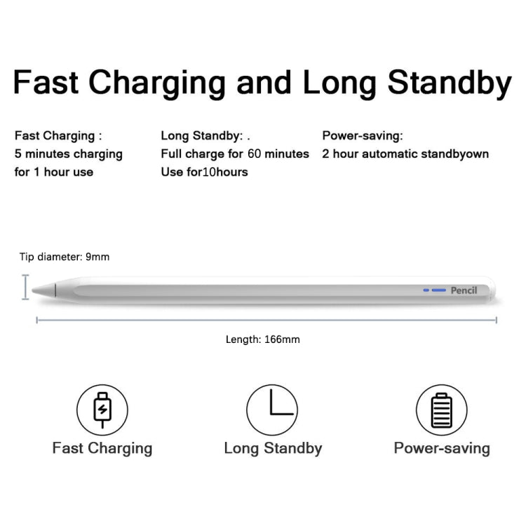 BP20Pro Magnetic Wireless Charging Active Bluetooth Stylus Pen(White) - Stylus Pen by PMC TechLife | Online Shopping South Africa | PMC TechLife