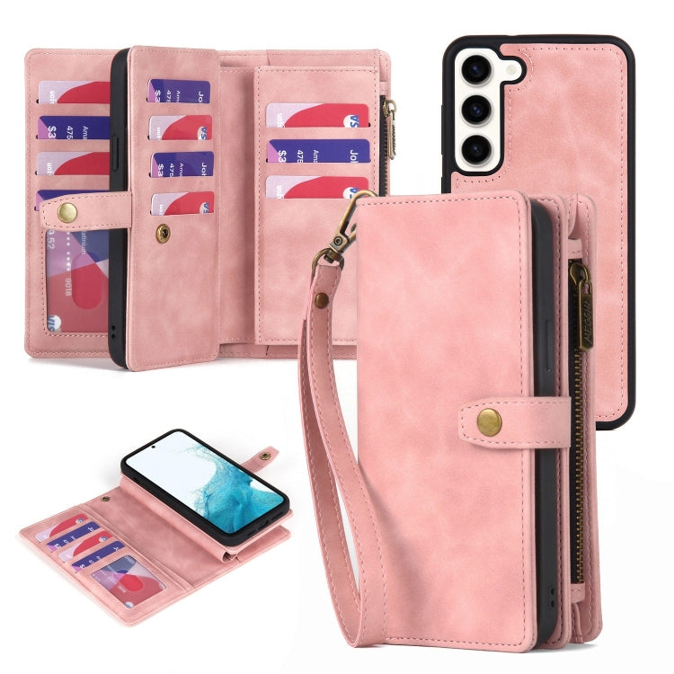 For Samsung Galaxy S20 FE Zipper Wallet Magnetic Detachable Leather Phone Case(Pink) - free shipping - PMC TechLife - Order now!