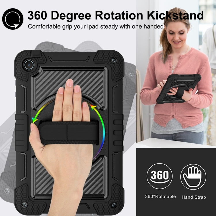 For Huawei MatePad SE 10.4 360 Degree Rotation PC Contrast Silicone Tablet Case(Black) - Huawei by PMC TechLife | Online Shopping South Africa | PMC TechLife