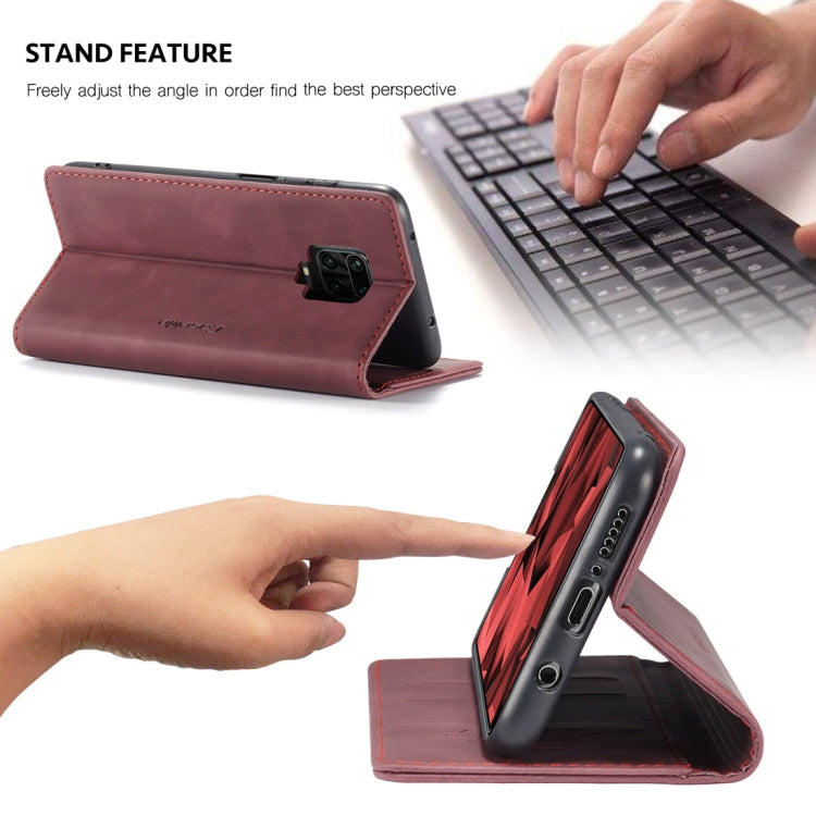 For Xiaomi Redmi Note 9 Pro/Note 9 Pro Max/Note 9s CaseMe 013 Multifunctional Horizontal Flip Leather Case, with Card Slot & Holder & Wallet(Wine Red) - free shipping - PMC TechLife - Order now!