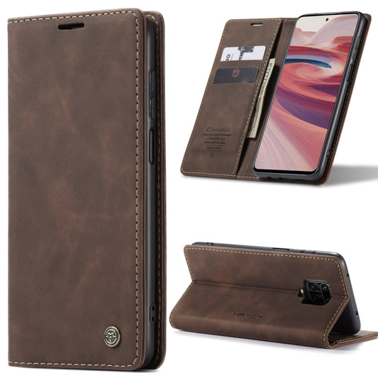 For Xiaomi Redmi Note 9 Pro/Note 9 Pro Max/Note 9s CaseMe 013 Multifunctional Horizontal Flip Leather Case, with Card Slot & Holder & Wallet(Coffee) - Xiaomi Cases by CaseMe | Online Shopping South Africa | PMC Jewellery