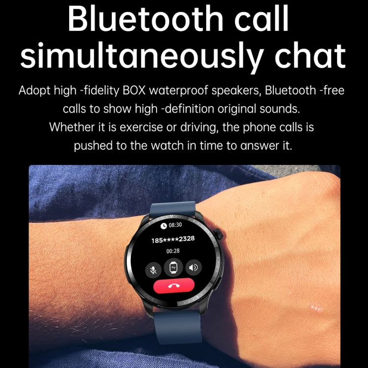 T52 1.39 inch IP67 Waterproof Silicone Band Smart Watch Supports Bluetooth Call / Blood Oxygen / Body Temperature Monitoring(Blue) -  by PMC Jewellery | Online Shopping South Africa | PMC Jewellery