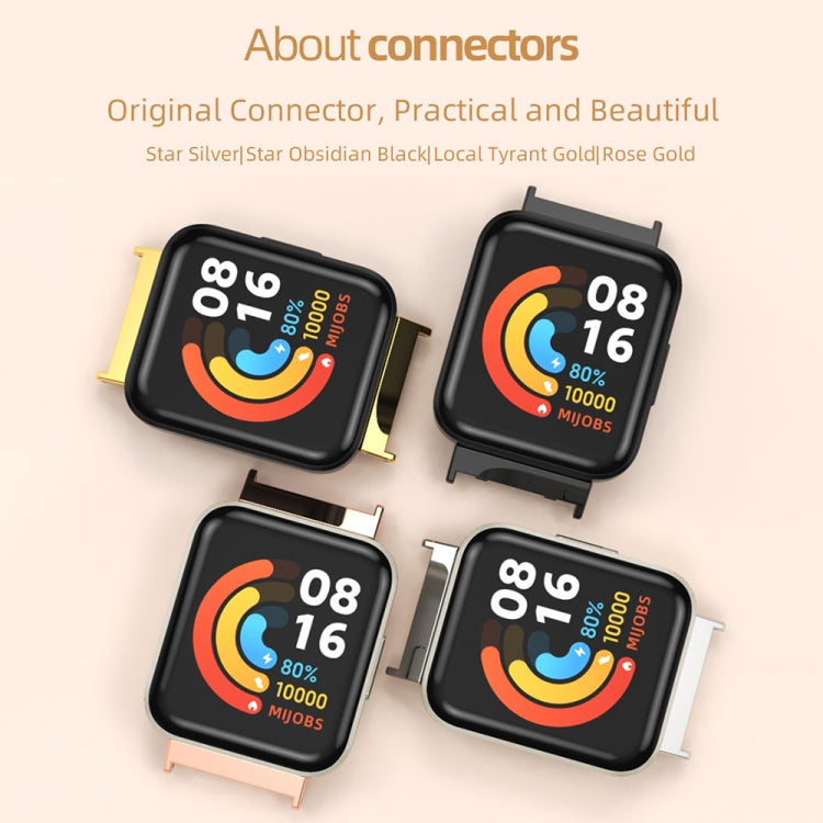 For Redmi Watch 3 Mijobs Flat Hole Breathable TPU Watch Band(Black) -  by MIJOBS | Online Shopping South Africa | PMC Jewellery