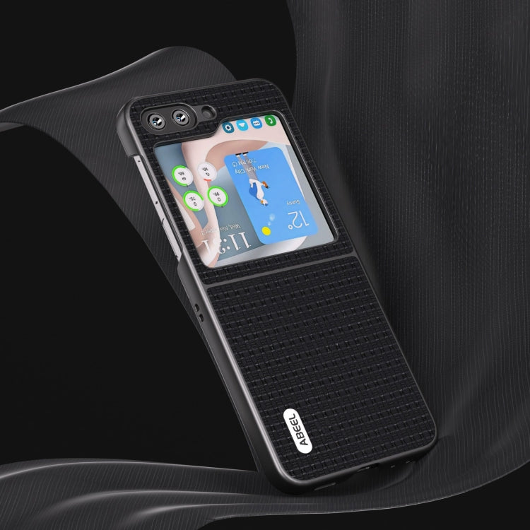 For Samsung Galaxy Z Flip5 ABEEL Genuine Leather Luxury Series Phone Case(Black) - free shipping - PMC TechLife - Order now!